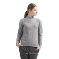 Inner mongolian plain pattern round neck cashmere sweater